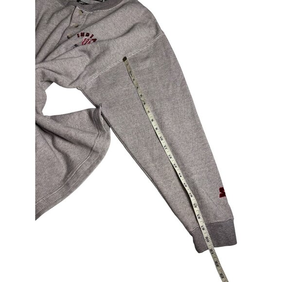 VTG Starter Indiana University Hoosiers NCAA Thermal Henley Mens L Gray Cotton - Picture 13 of 13